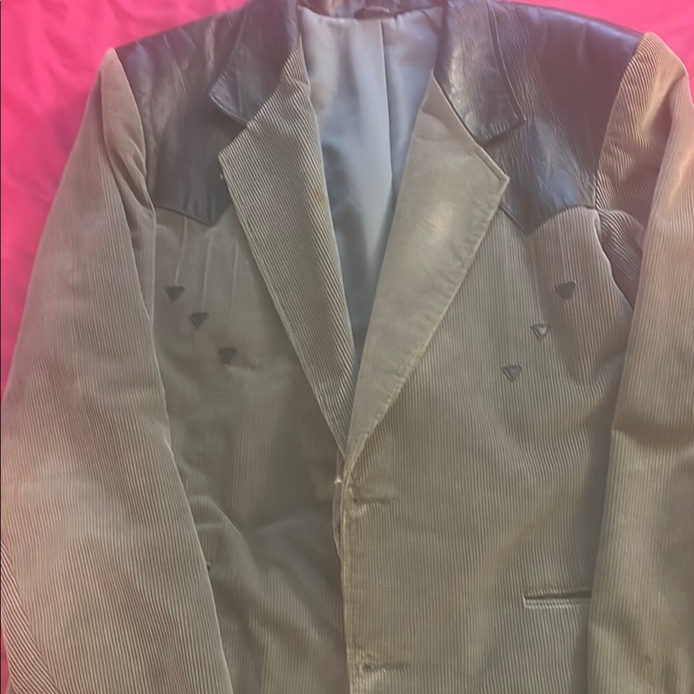 Greyand Black Sport Coat with Notched Lapels